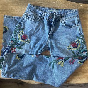Zara Embroidered Jeans